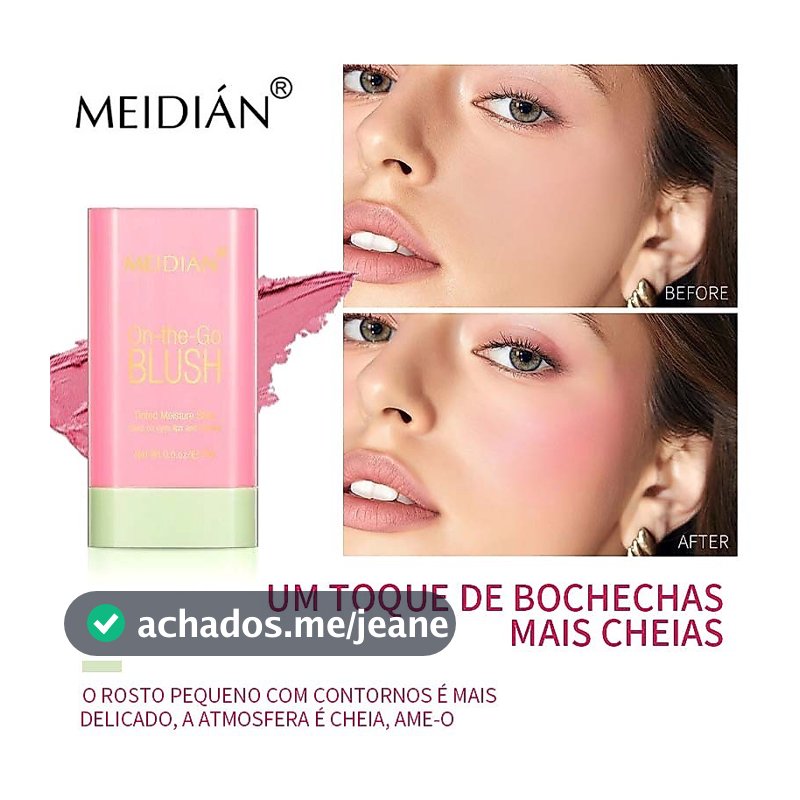 Blush Cremoso Vibrant  TContouring Nature Nude À Prova D'água Fácil de Usar Bastão de Maquiagem Hidratante