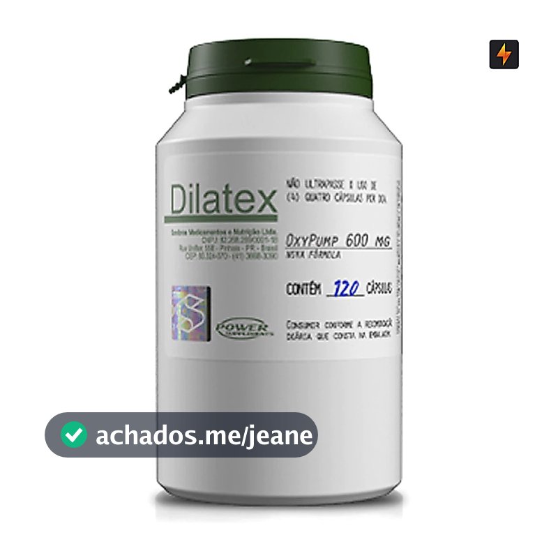 Dilatex Vasodilatador OxyPump 600mg 120cp - Power Suplements