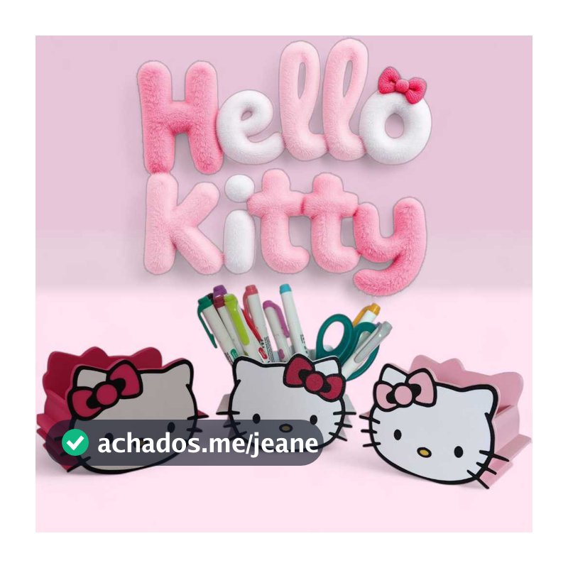 Organizador de mesa, Porta Lapis Canetas Porta Trecos HELLO KITTY e Sua Turma