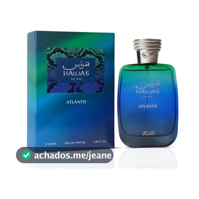 Perfume Rasasi Hawas Atlantis EDP 100ml Masculino Original Importado Alta Fixação