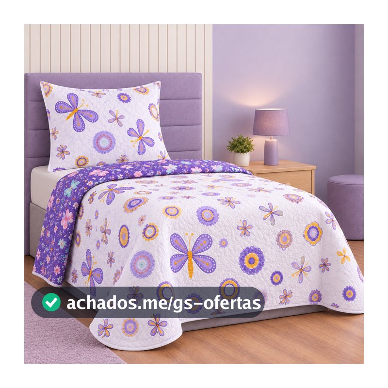 Colcha Cobre Leito Solteiro Studio MIx Premium Matêlado Bouti Kids