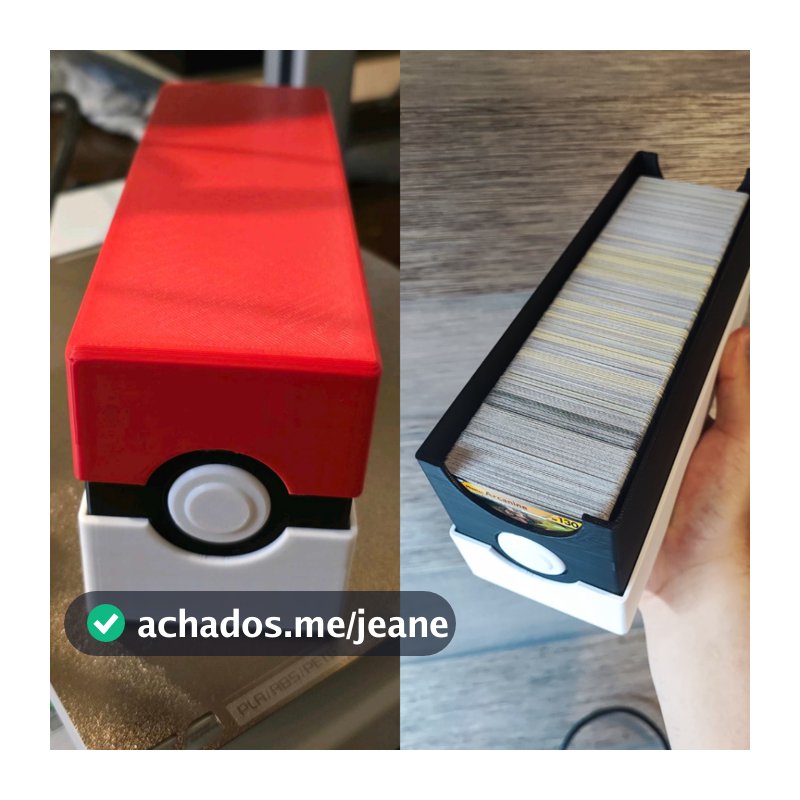 DECK BOX CARTAS POKÉMON TCG CAPACIDADE P/ 600 CARTAS COM SLEEVES