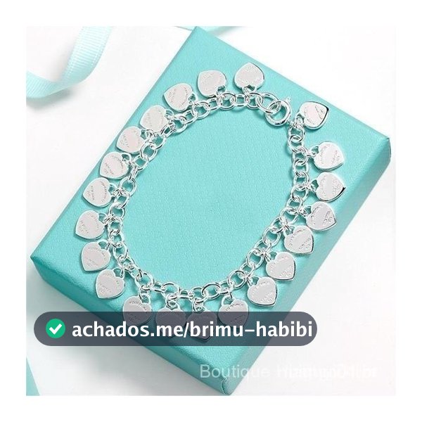 Pulseira com Pingente de Coração Feita de Prata 925 JLEI 63XZ VSF1 1QMI UUUZ