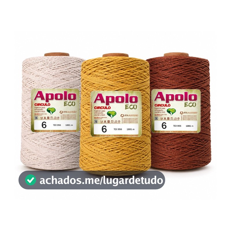 BARBANTE APOLO ECO CIRCULO Nº 06 - 1,8kg - 1830 M TOQUE MACIO E RENDIMENTO IMBATÍVEL