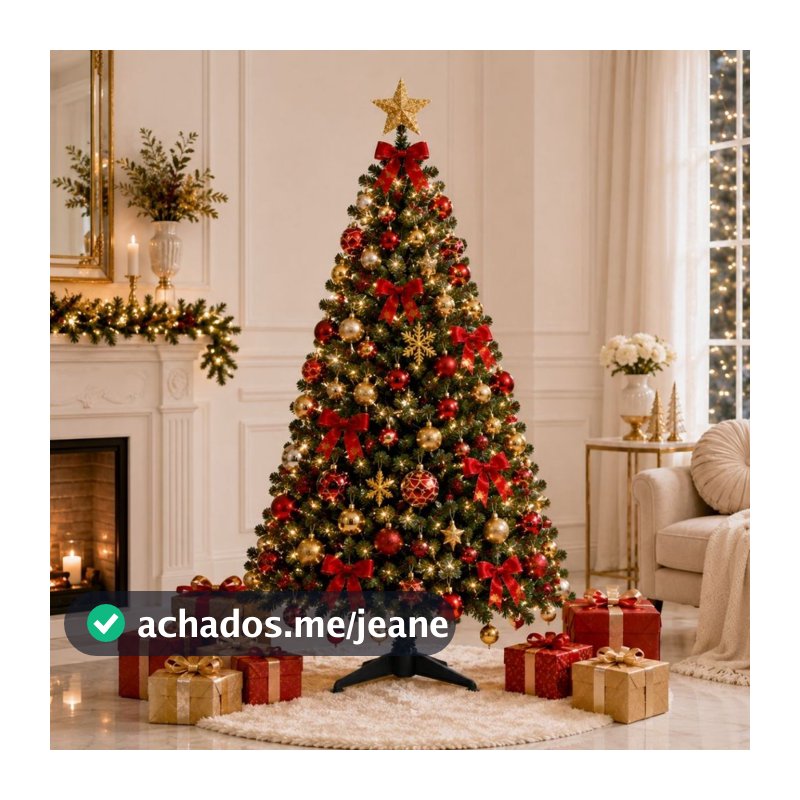 Arvore de Natal Pinheiro Grande Arvore 2 Metros Pinheiro de Natal Verde Pé Ferro Plastico 600 Galhos