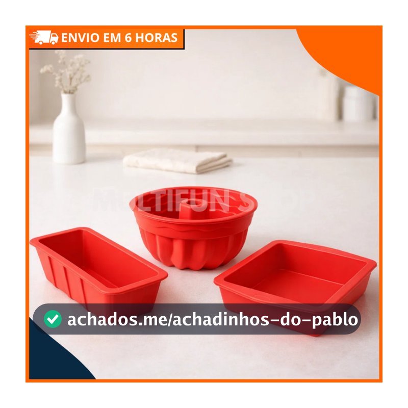 Formas de Silicone para Air Fryer Forno Freezer Microondas Assadeira ideal Bolo Pães e Doces