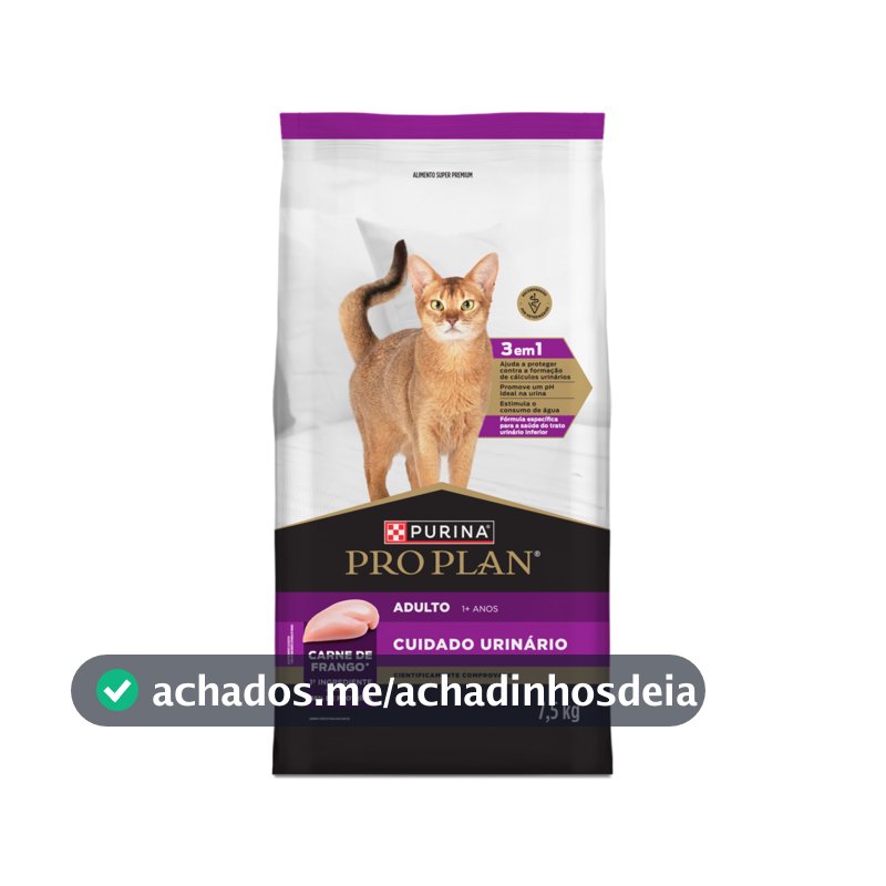 Pro Plan Ração Cuidado Urinário Gato Adulto Frango - 7,5kg