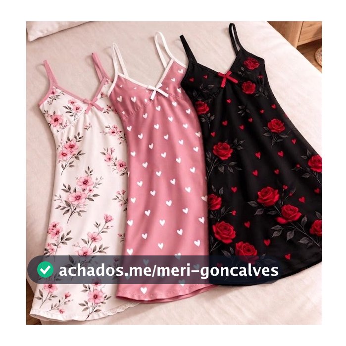 Kit De Camisola ESTAMPADA Feminina de Liganete Premium  Pijama Sensual Confortável Leve Ou 1 Unidade