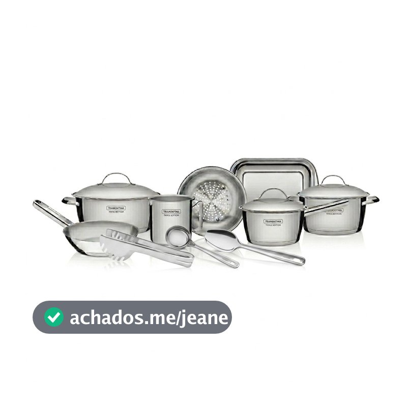Jogo de panelas 10 peças allegra inox com fundo triplo tramontina