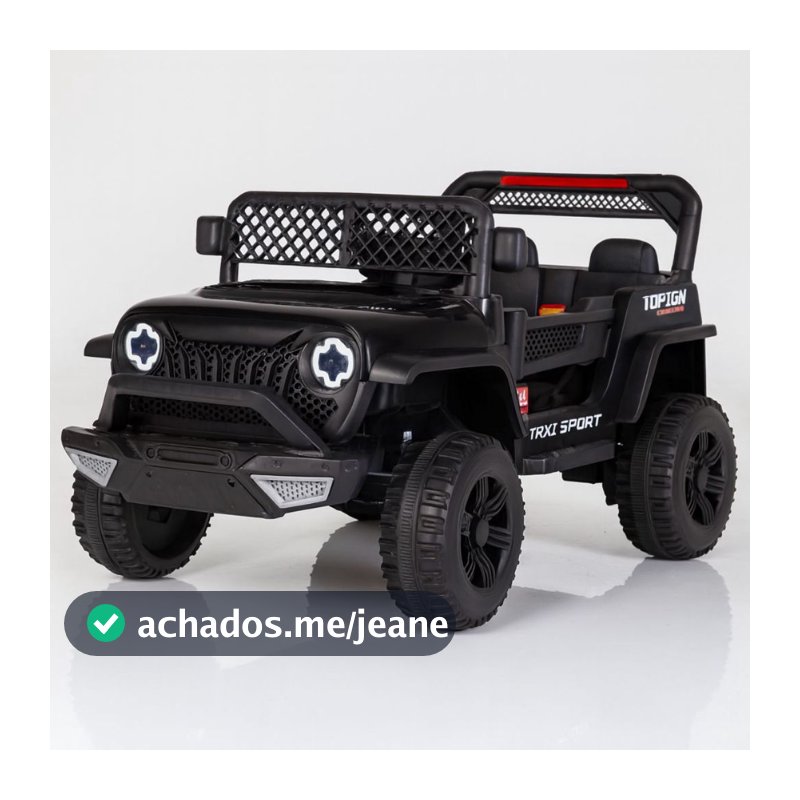 Carro Carrinho Jipe Infantil 12V Com Luzes Som USB e Controle Remoto