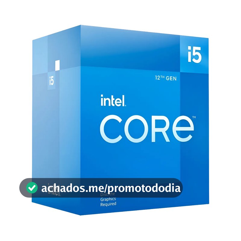 Processador Intel Core i5 12400F + Cooler Box - 6 Núcleos