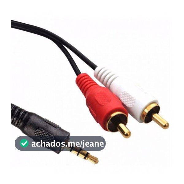 Kenux Cabo Auxiliar P2 Macho X Rca Macho Audio 1.5m P/ Som / Tv / Home Theater Audio Video LE-1008