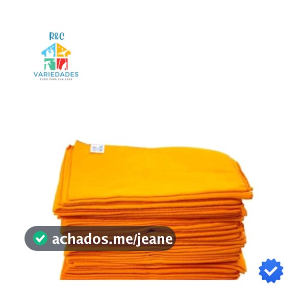 KIT 10 FLANELAS LARANJA Ouro Grandes Multiuso Algodão Limpeza Geral Medidas 30 X40