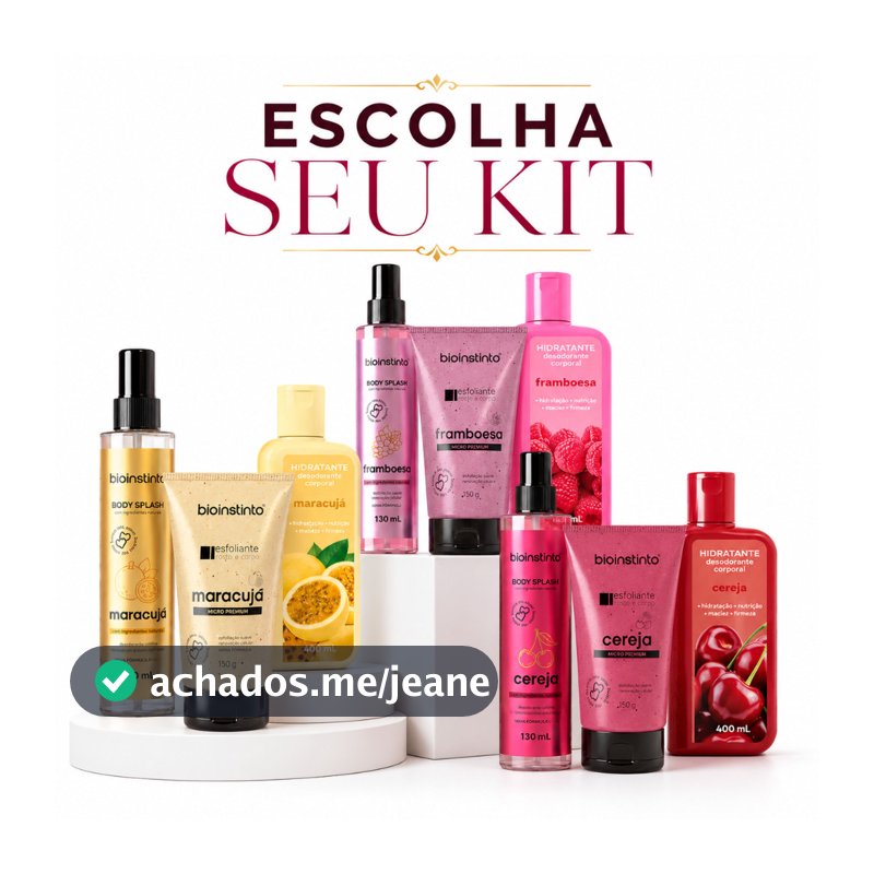 Kit Body splash  Hidratante corporal e Esfoliante corpo Premium Presente para mulher