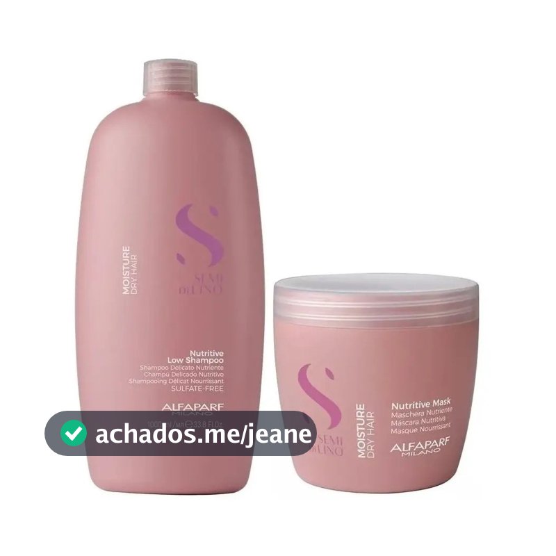 Kit Alfaparf Semi Di Lino Moisture Para Nutrição E Hidratação