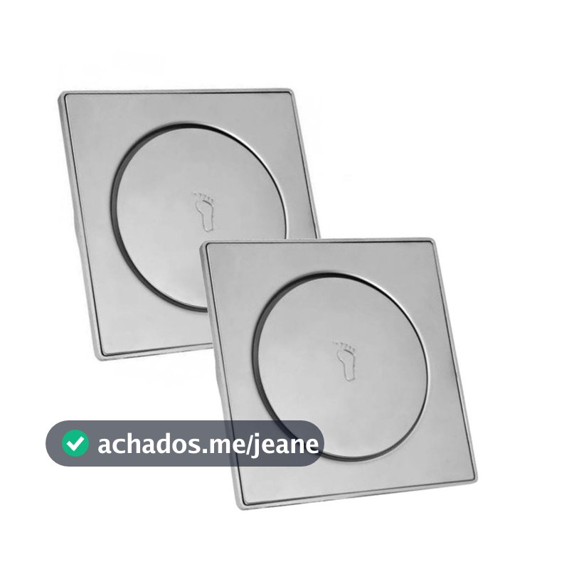 Ralo Inteligente Click 10x10 15x15 Cm Inox Banheiro Lavabo Veda Cheiro Mil utilidades