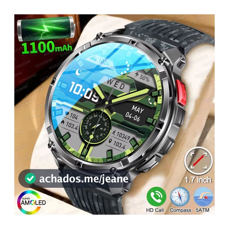 Novo T-Rex3 Ultra 1100mAh Bateria Smartwatch Relógio Inteligente GPS Pista Bússola IP69K À Prova Dip69 Água Esportes Ras