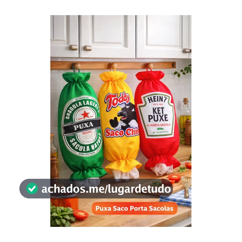 Porta Sacolas Cozinha Dispenser Puxa Saco Estampado Divertido