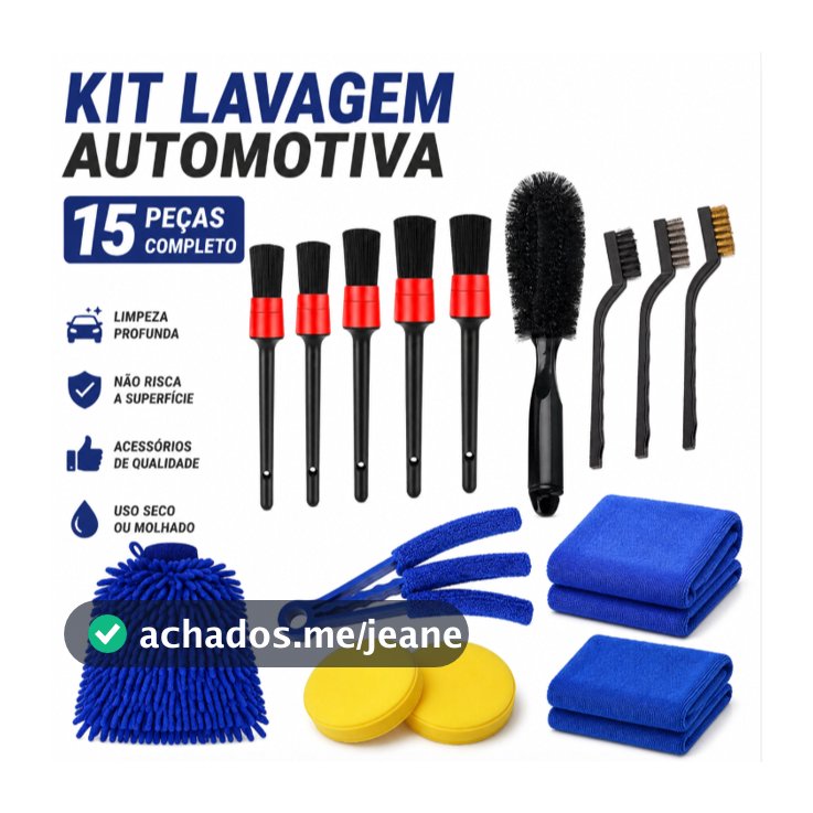 Kit 15 Peças Conjunto De Escovas De Limpeza Para Carro Conjunto De Escovas De Limpeza