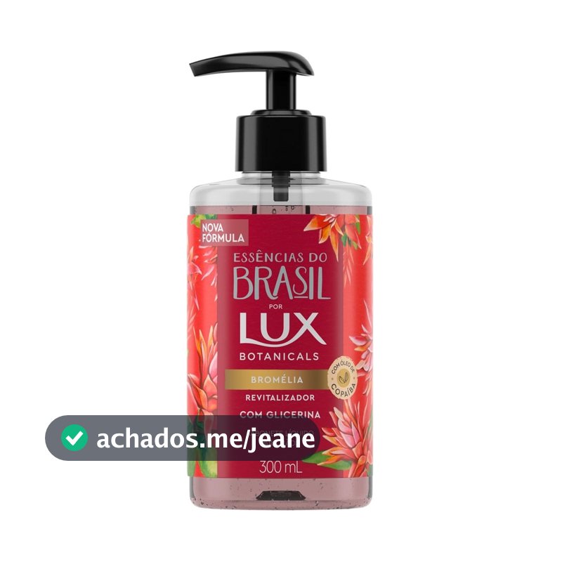 Sabonete Líquido Lux Glicerina Bromélia Mãos 300ml
