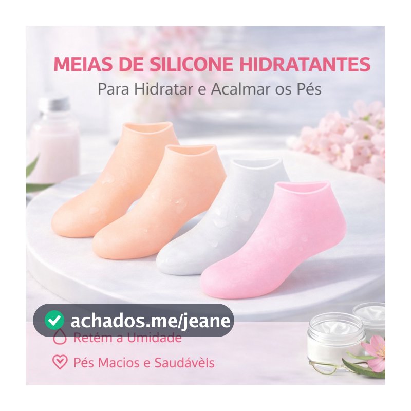 Meias De Silicone Para Cuidado Dos Pés Gel Hidratante  Removedor De Pele Morta