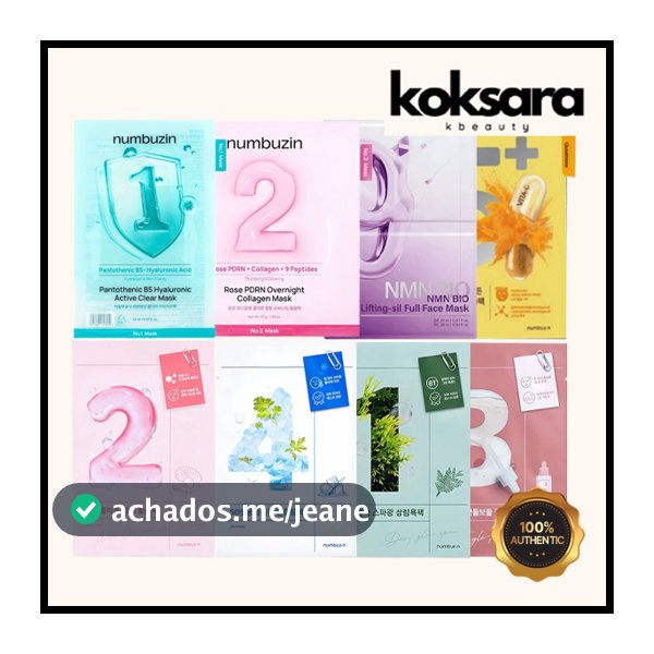 numbuzin no.1, no.2, no.3, no.4, no.5, no.9 sheet mask(new version no.1/no.2 mask)