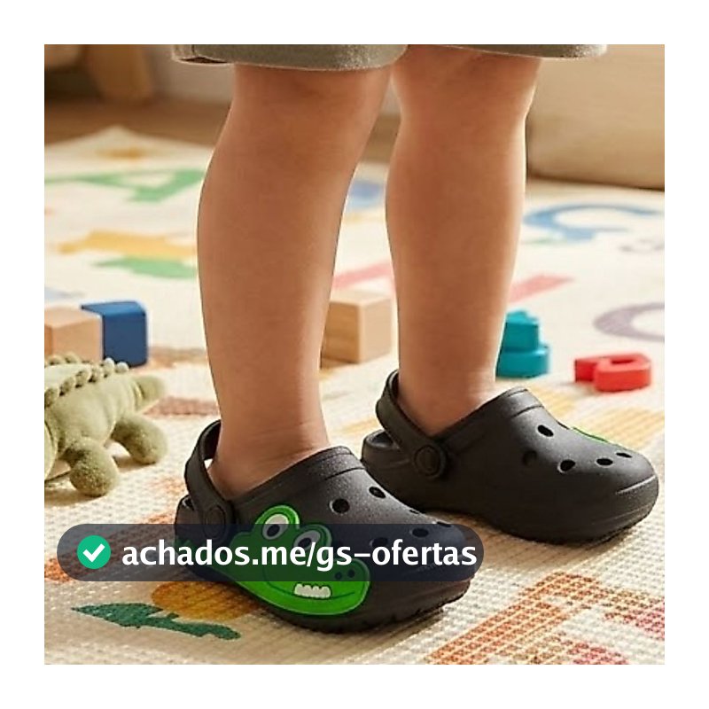 Sandália Babuche Infantil Menino Jacare Escolar