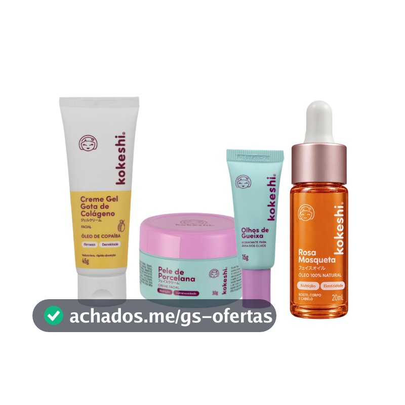 Kit Renovadores Gota de Colágeno e Rosa Mosqueta Kokeshi