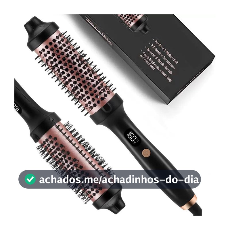 Escova Alisador Elétrica Quente Cabelo Com 2 Em1 Modelador 110V 220V