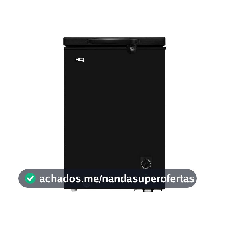 Freezer e Conservador Horizontal HQ 105 Litros Preto HQ-105CFHL