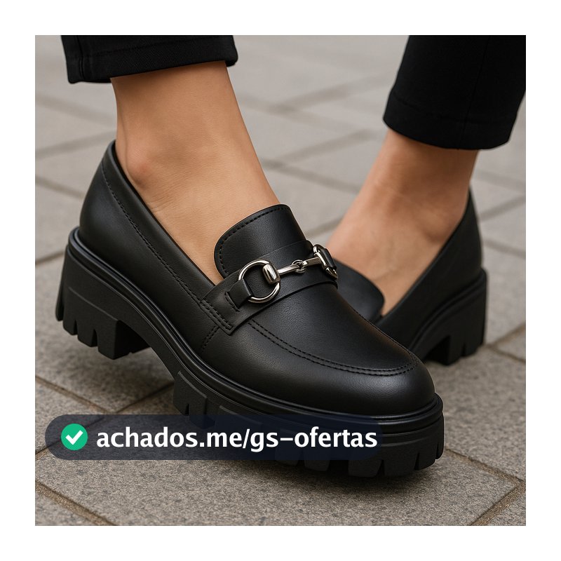 Mocassim Feminino Tratorado Sapato Oxford Plataforma Blogueira Tendencia