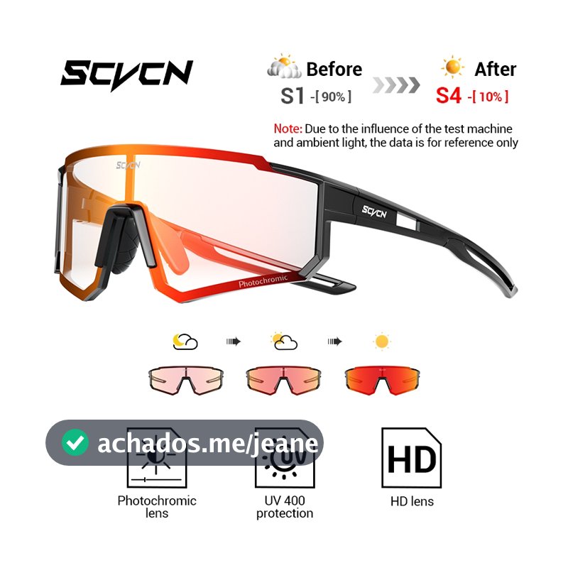 SCVCN Óculos De Sol Fotocromáticos , Para Ciclismo Ao Ar Livre , Estrada , Mountain Bike , Homens E Mulheres , Caminhada