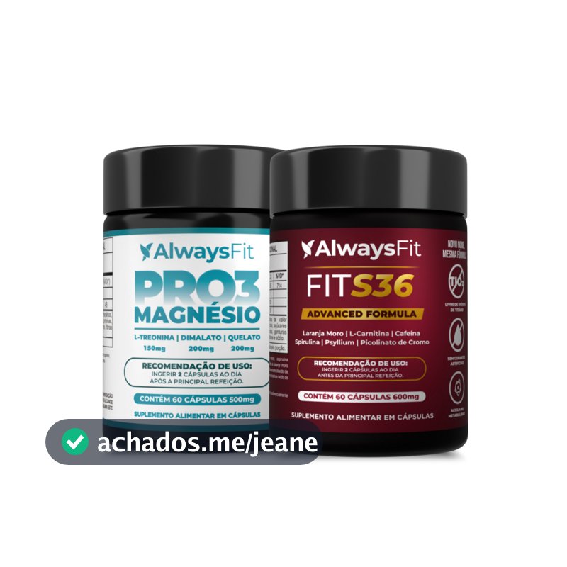 Kit Metabolismo Da Alwaysfit - Pro3 Magnesio Quelato + FitS36