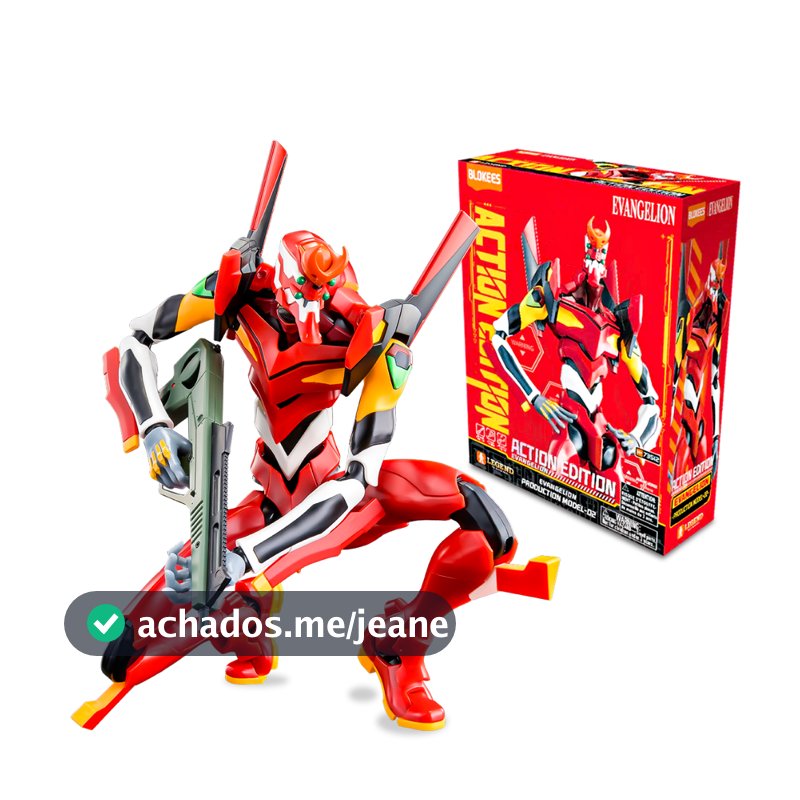 Blokees Boneco Evangelion Eva 02 Action Edition Articulado Colecionável Figura de Ação