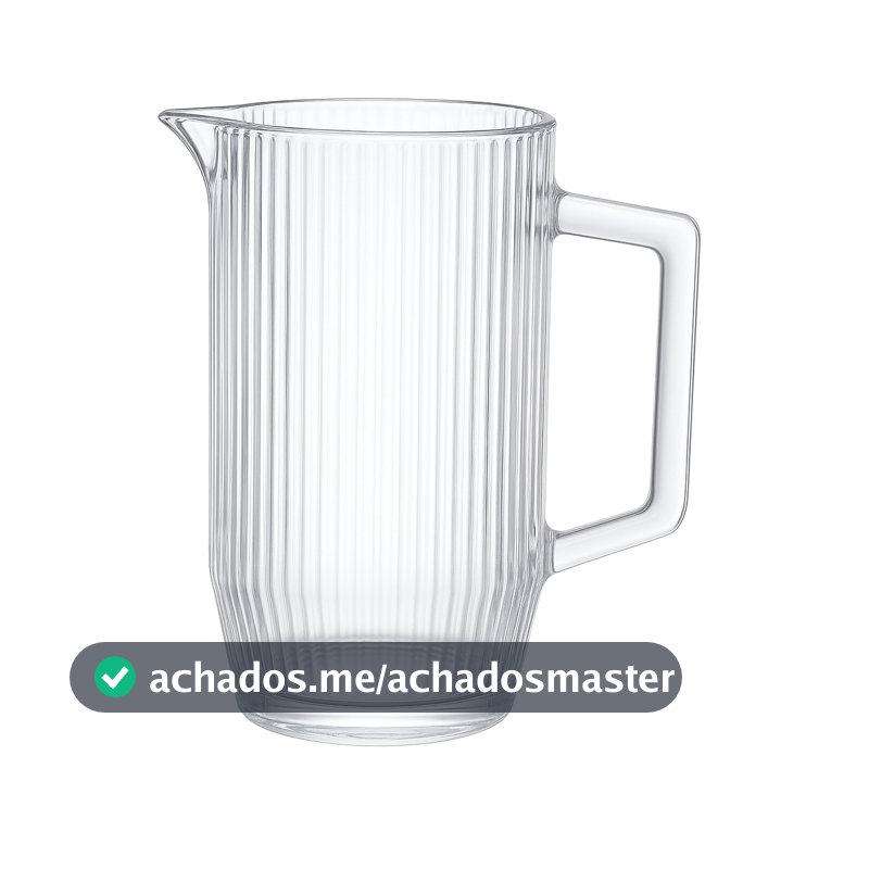 Jarra De Vidro Graffiato Canelada 1,2L P/ Suco Água Bebidas