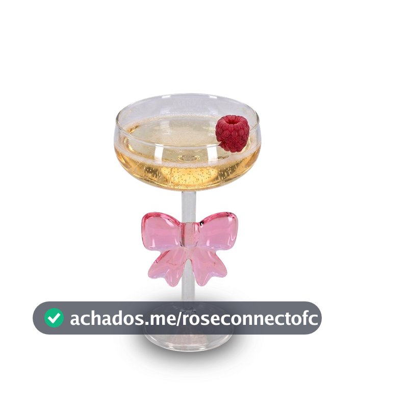 Taça Laço Rosa, Taça de Vidro Borossilicato 280ml – Ruvolo