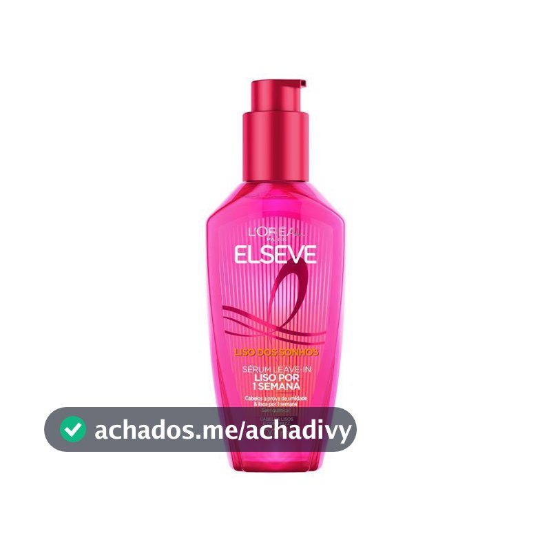 Sérum Leave-in com Tecnologia Ativada por Calor para Efeito Liso, Antifrizz, L'Oréal Paris Elseve Liso dos Sonhos 100ml