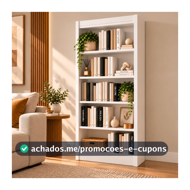 QUEIMA DE ESTOQUE Livreiro Organizador Multifuncional 4 Prateleiras Bipartido Fácil Montagem