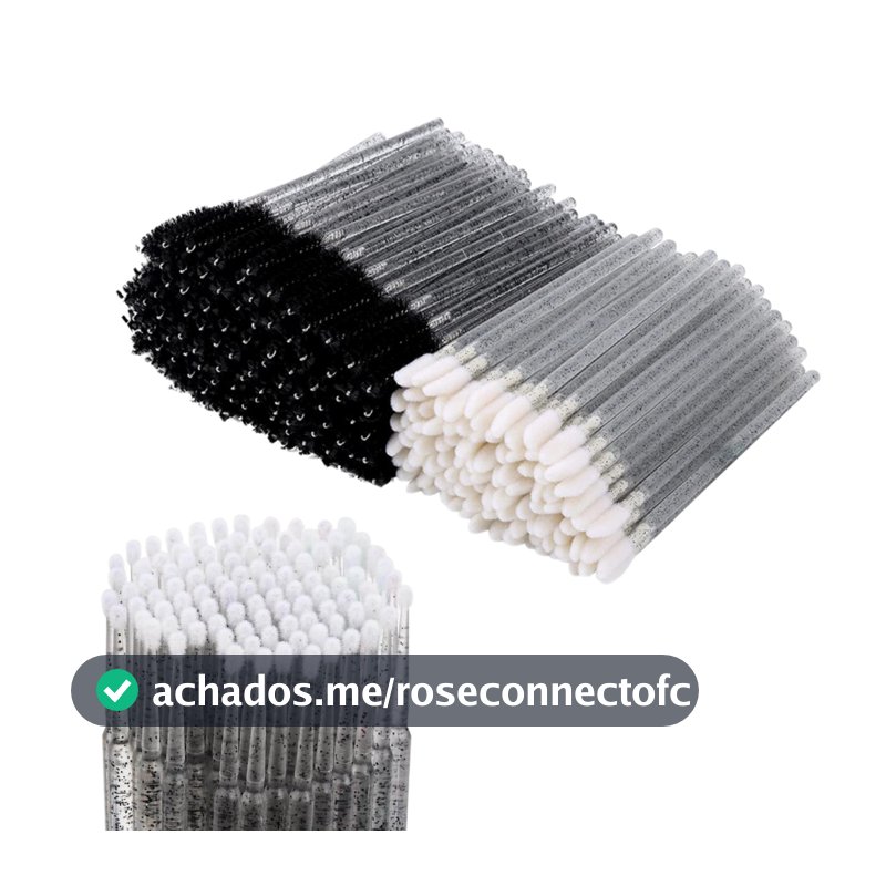 Kit 200 Escovinhas + 200 Microbrush + 200 Aplicador de batom alongamento cilios