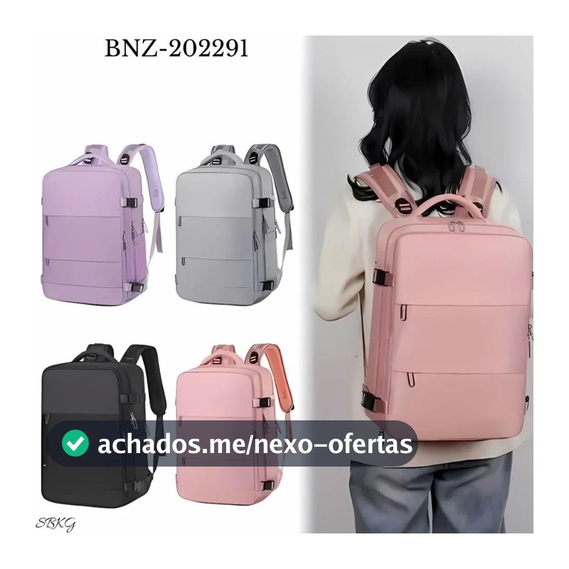 Mochila Executiva Unisex (202291-202292) De Viagem Impermeável USB de grande capacidade