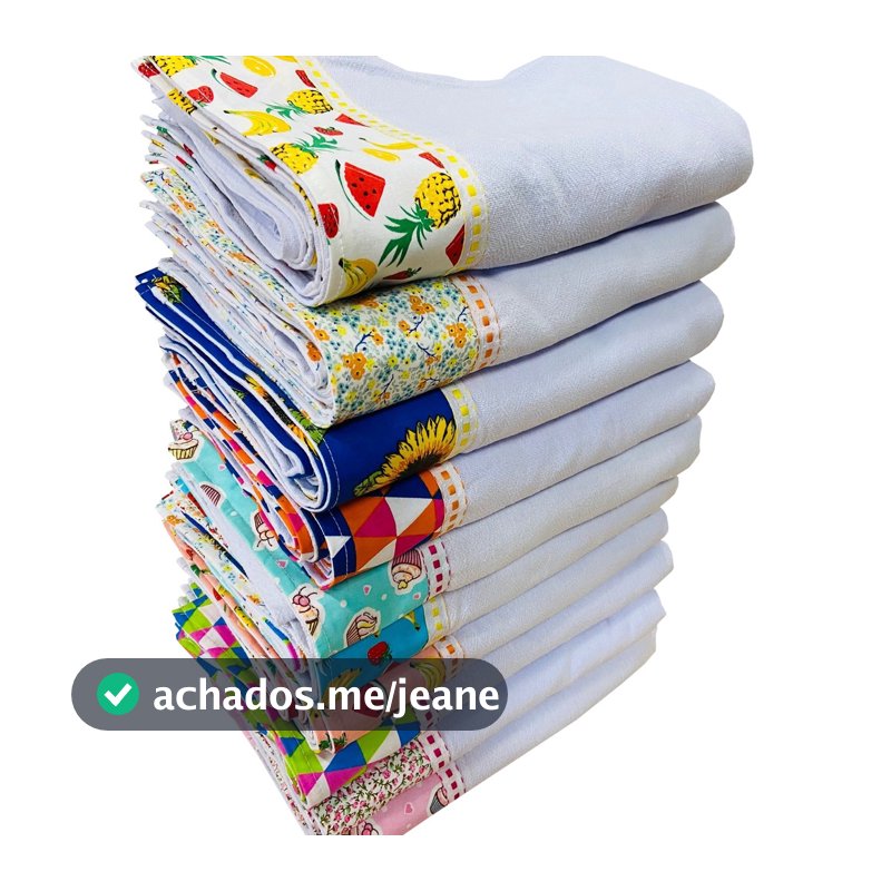 Pano De Prato Atacado Barra Premium Kit Com 5 Peças