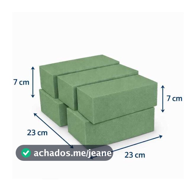Espumas Floral 23 x 10 x 6cm Flores e Plantas Artificiais Jardinagem Decorativa