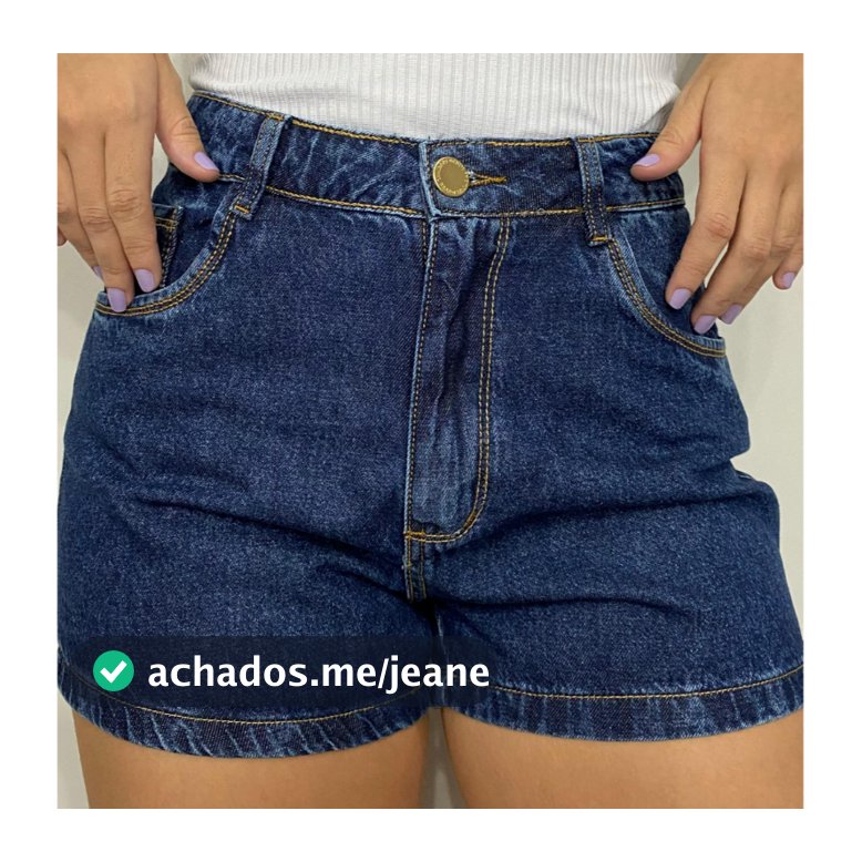 Short Jeans Feminino Bordado Sem Lycra