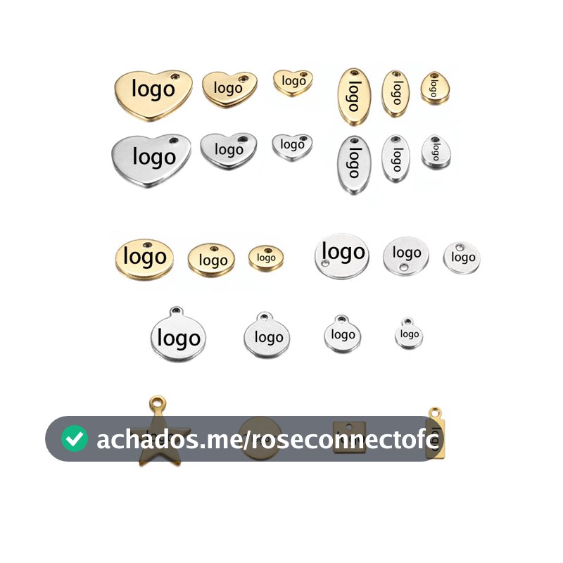 （Mínimo 50 peças）Personalizado gravação a Laser nome logotipo de aço inoxidável etiqueta personalizada logotipo personal