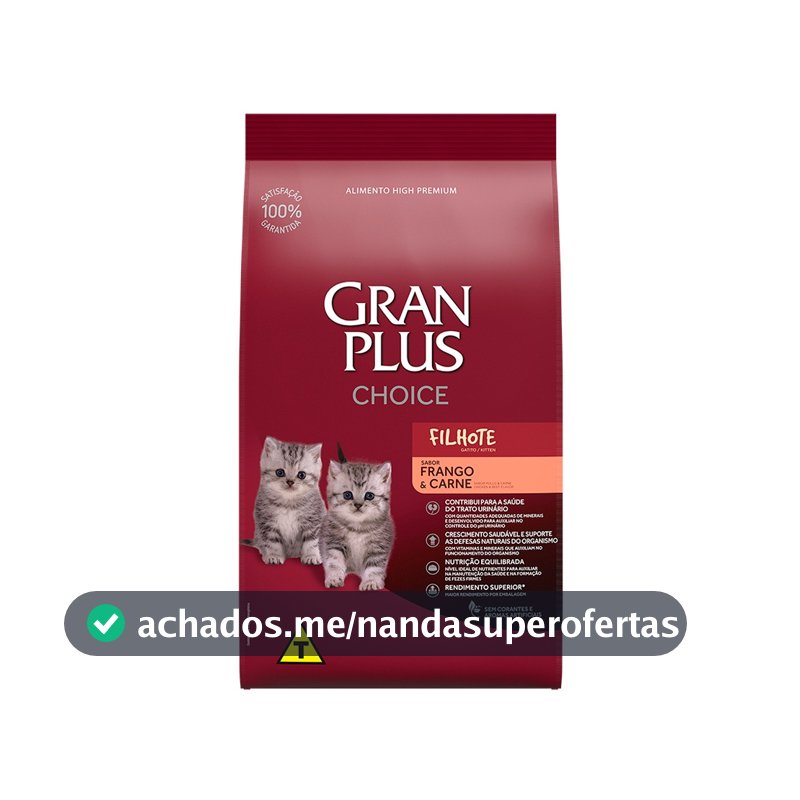 GranPlus Choice Gatos Filhotes 10,1kg Ração Seca