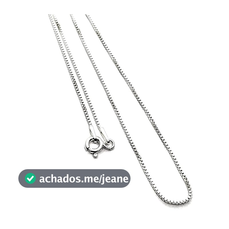 Colar Prata 925 -   40cm 45 cm 50 cm 60 cm 70 cm - Corrente Veneziana Legítima Pura Maciça V12