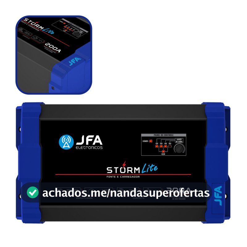 Fonte Carregador Jfa Storm Lite 200a Bivolt