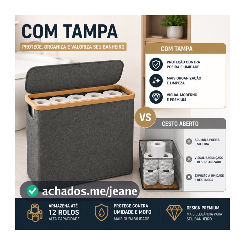 Cesto De Papel Higiênico Para Banheiro Com Tampa Cesta De Armazenamento Multiuso