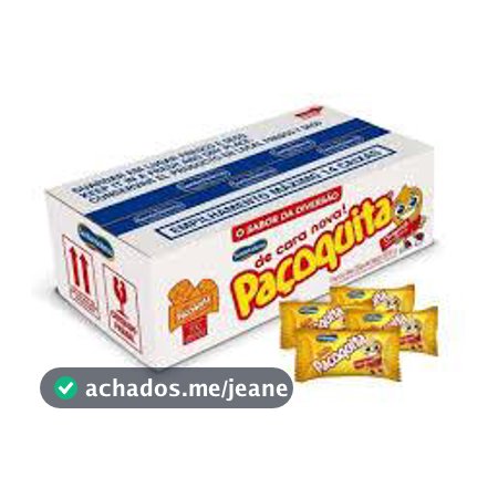 Paçoquita Rolha Embrulhada Caixa com 100 unidades 1,5Kg Santa Helena