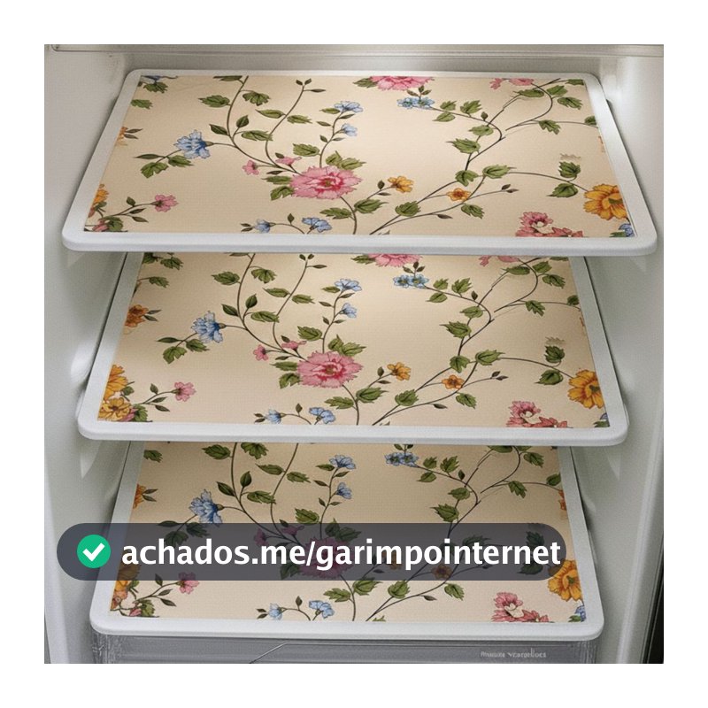 Toalha de Geladeira com 3 -PVC - Kit - Lavável - 46x32cm